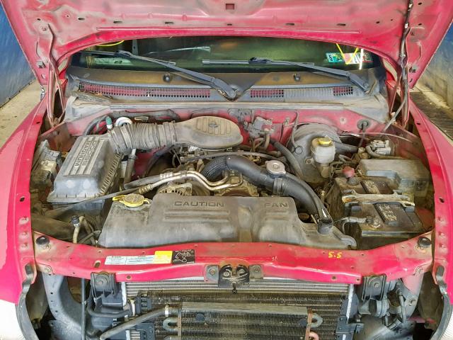 1B7HG2AZXYS604744 - 2000 DODGE DAKOTA QUA RED photo 7