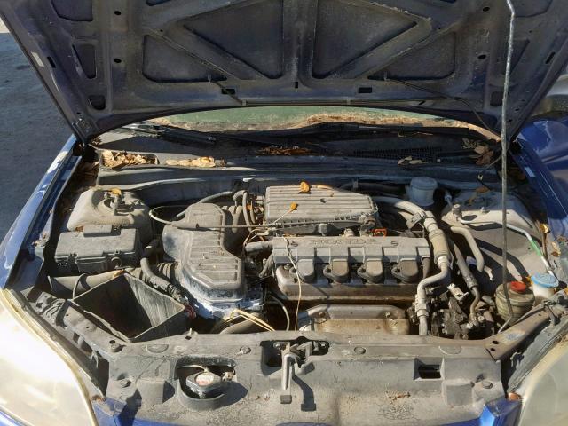 2HGES16464H578669 - 2004 HONDA CIVIC DX BLUE photo 7