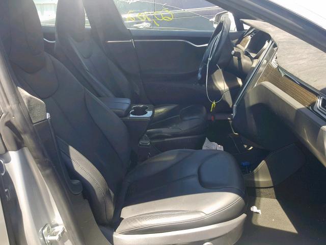 5YJSA1H15EFP64122 - 2014 TESLA MODEL S فضي صورة 5