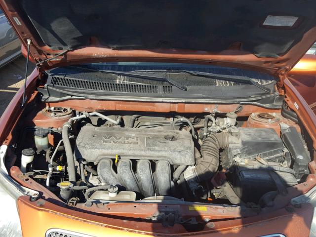 5Y2SL63815Z426688 - 2005 PONTIAC VIBE ORANGE photo 7