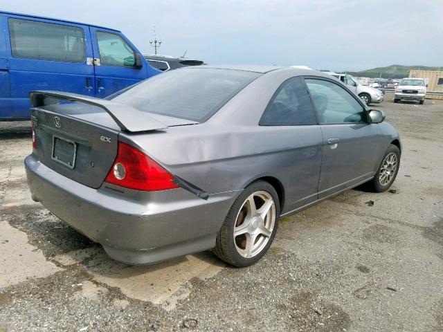 1HGEM22985L026368 - 2005 HONDA CIVIC EX GRAY photo 4