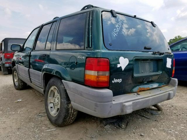 1J4GZ58S9WC321172 - 1998 JEEP GRAND CHER GREEN photo 3