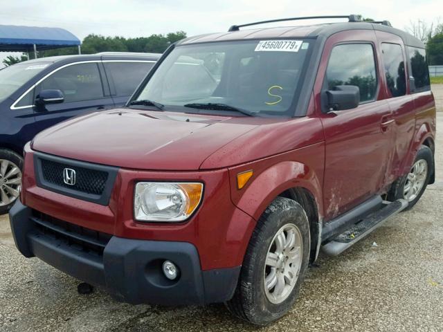 5J6YH18716L013280 - 2006 HONDA ELEMENT EX MAROON photo 2