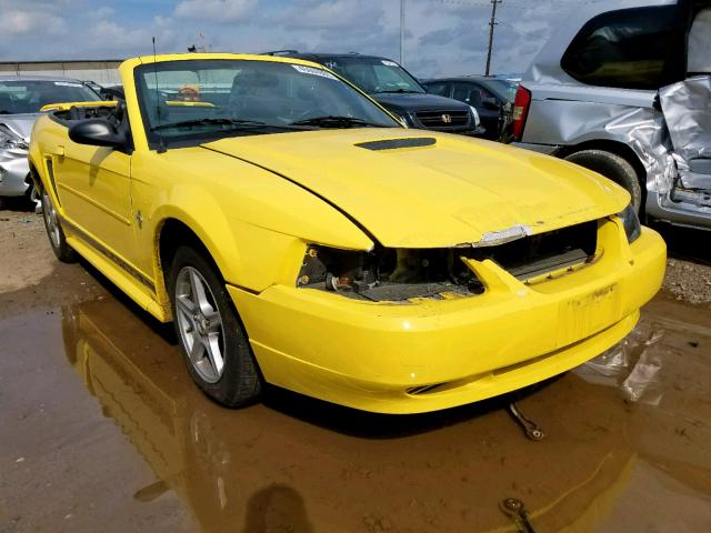 1FAFP44432F153598 - 2002 FORD MUSTANG YELLOW photo 1