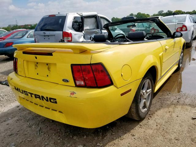 1FAFP44432F153598 - 2002 FORD MUSTANG YELLOW photo 4