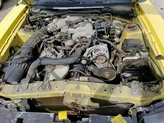 1FAFP44432F153598 - 2002 FORD MUSTANG YELLOW photo 7