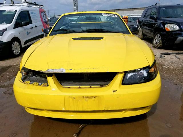 1FAFP44432F153598 - 2002 FORD MUSTANG YELLOW photo 9
