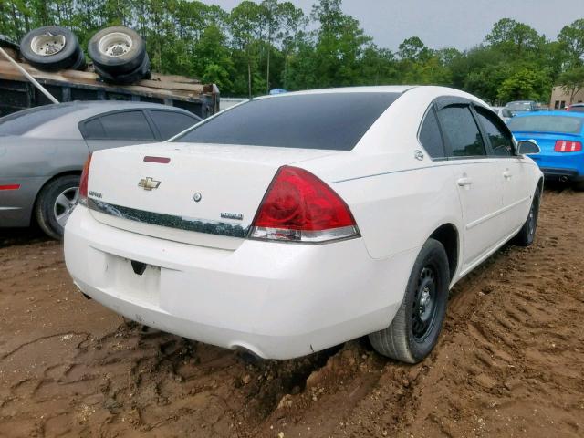 2G1WS553381366953 - 2008 CHEVROLET IMPALA POL WHITE photo 4