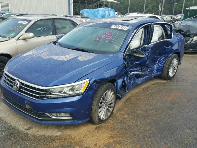 1VWBT7A37HC000151 - 2017 VOLKSWAGEN PASSAT SE BLUE photo 2