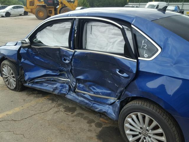 1VWBT7A37HC000151 - 2017 VOLKSWAGEN PASSAT SE BLUE photo 9