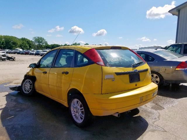 1FAFP37N17W220009 - 2007 FORD FOCUS ZX5 YELLOW photo 3