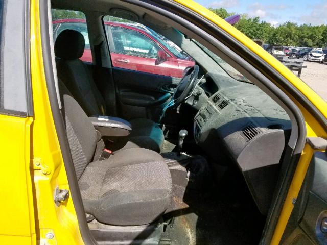 1FAFP37N17W220009 - 2007 FORD FOCUS ZX5 YELLOW photo 5