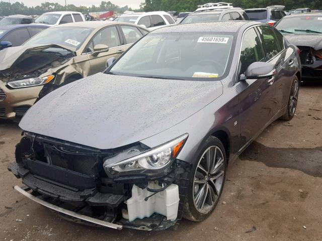 JN1BV7AP6FM337534 - 2015 INFINITI Q50 BASE GRAY photo 2