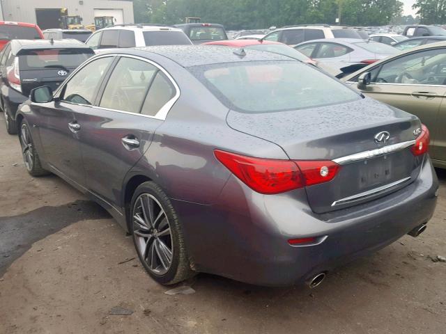 JN1BV7AP6FM337534 - 2015 INFINITI Q50 BASE GRAY photo 3