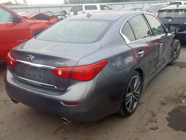 JN1BV7AP6FM337534 - 2015 INFINITI Q50 BASE GRAY photo 4