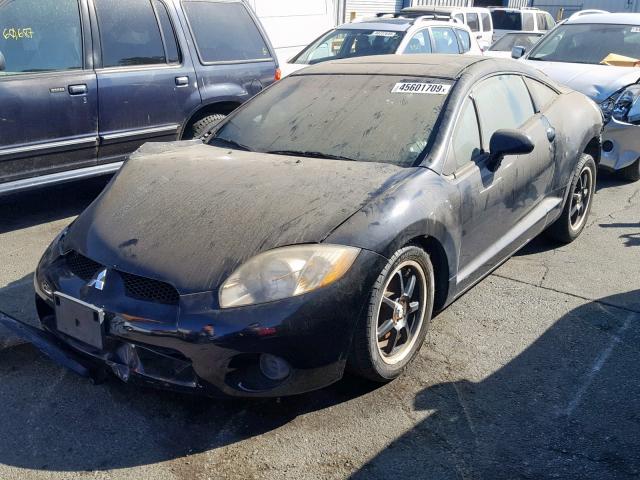 4A3AK24F57E012633 - 2007 MITSUBISHI ECLIPSE GS BLACK photo 2