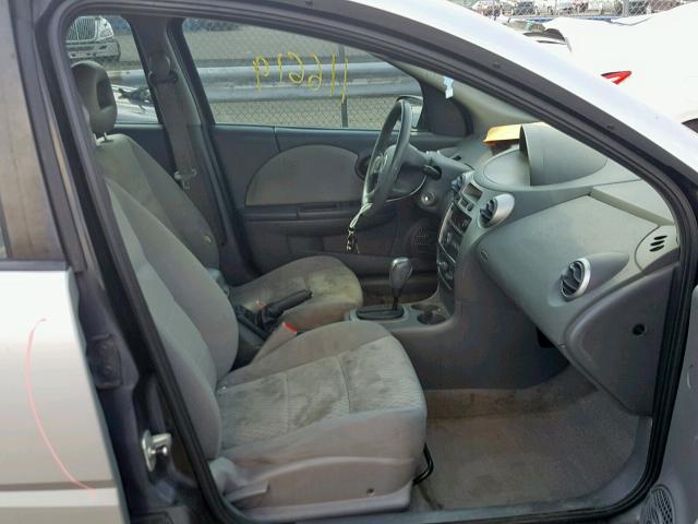 1G8AJ58F07Z116936 - 2007 SATURN ION LEVEL SILVER photo 5
