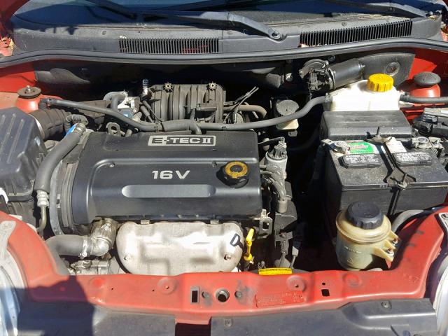 KL1TD66608B151962 - 2008 CHEVROLET AVEO BASE Қызыл фото 7