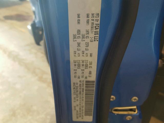 3C4NJCAB4JT324724 - 2018 JEEP COMPASS SP 蓝色 照片 10