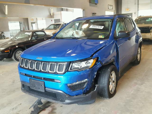 3C4NJCAB4JT324724 - 2018 JEEP COMPASS SP 蓝色 照片 2