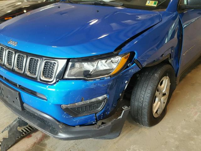 3C4NJCAB4JT324724 - 2018 JEEP COMPASS SP 蓝色 照片 9