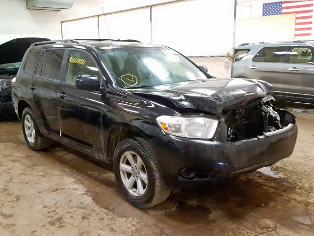 5TDZK3EH7AS001565 - 2010 TOYOTA HIGHLANDER BLACK photo 1