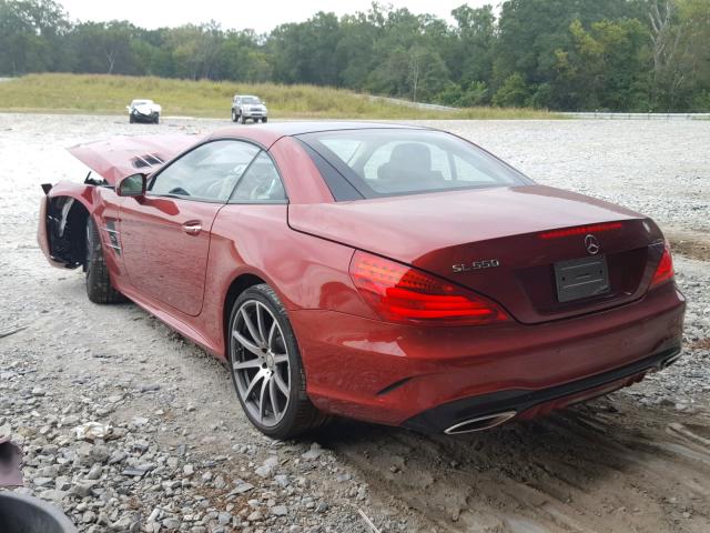 WDDJK7DA5HF049803 - 2017 MERCEDES-BENZ SL 550 BURGUNDY photo 3