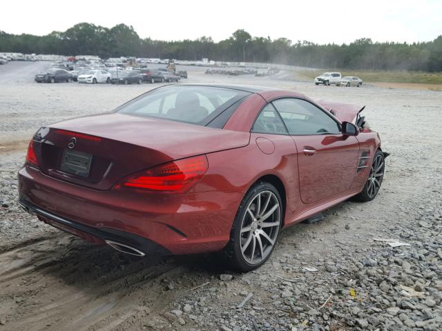 WDDJK7DA5HF049803 - 2017 MERCEDES-BENZ SL 550 BURGUNDY photo 4