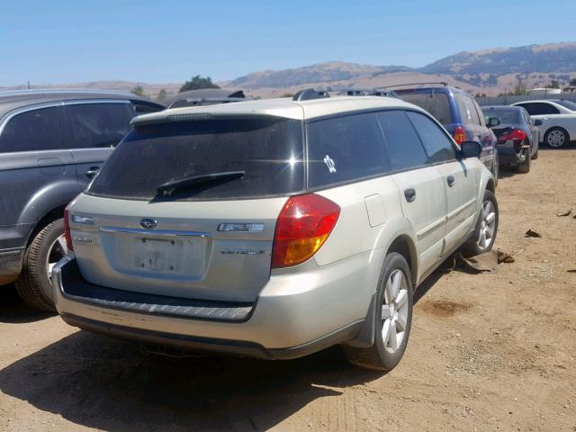 4S4BP61CX76335334 - 2007 SUBARU LEGACY OUT GOLD photo 4