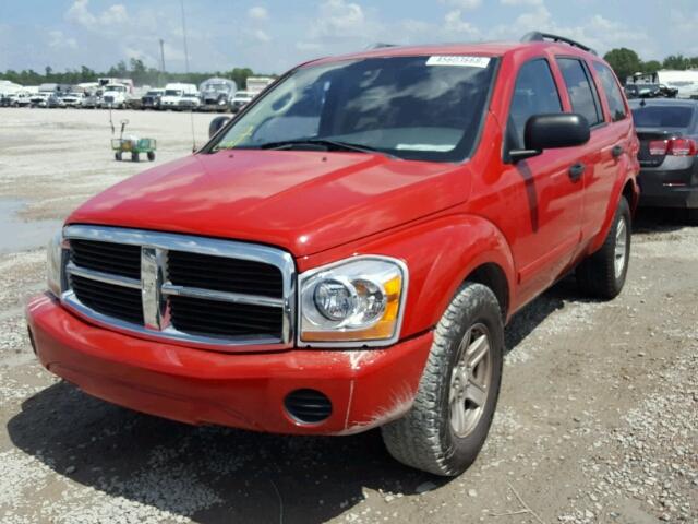 1D4HD48N84F185760 - 2004 DODGE DURANGO SL RED photo 2