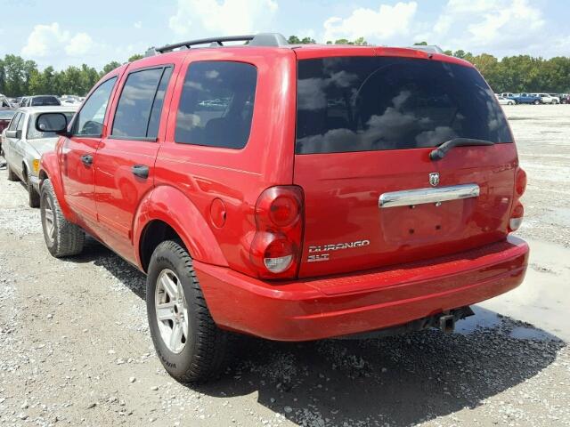 1D4HD48N84F185760 - 2004 DODGE DURANGO SL RED photo 3