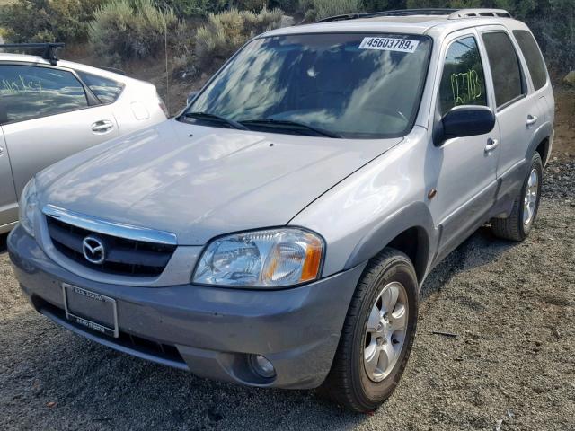 4F2YU08182KM30726 - 2002 MAZDA TRIBUTE LX SILVER photo 2