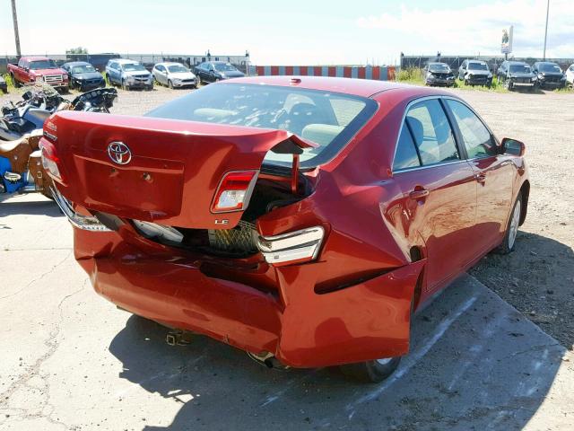 4T4BF3EK7BR200924 - 2011 TOYOTA CAMRY BASE RED photo 4