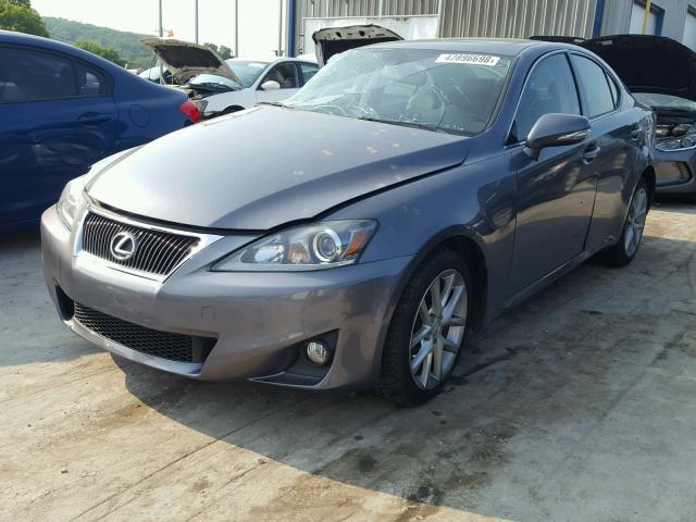 JTHCF5C20C5057780 - 2012 LEXUS IS 250 GRAY photo 2