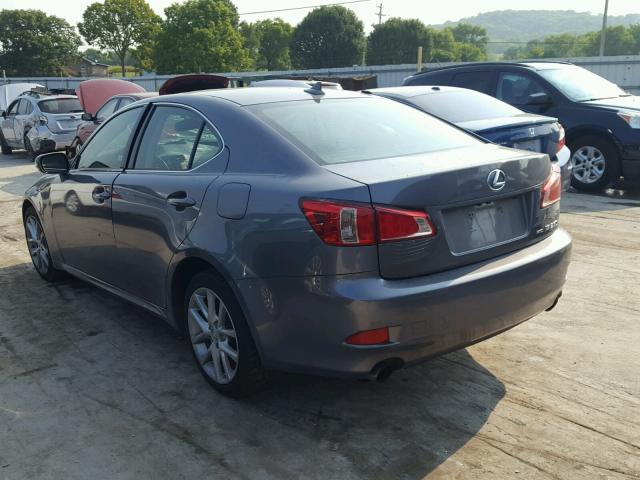 JTHCF5C20C5057780 - 2012 LEXUS IS 250 GRAY photo 3