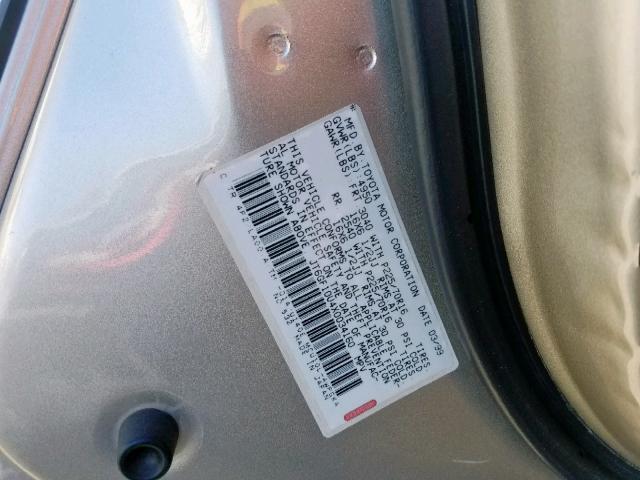 JT6GF10U4X0034160 - 1999 LEXUS RX 300 GOLD photo 10