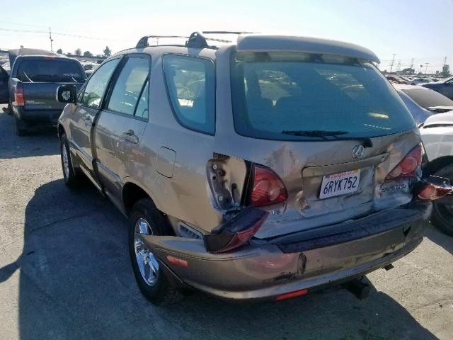 JT6GF10U4X0034160 - 1999 LEXUS RX 300 GOLD photo 3