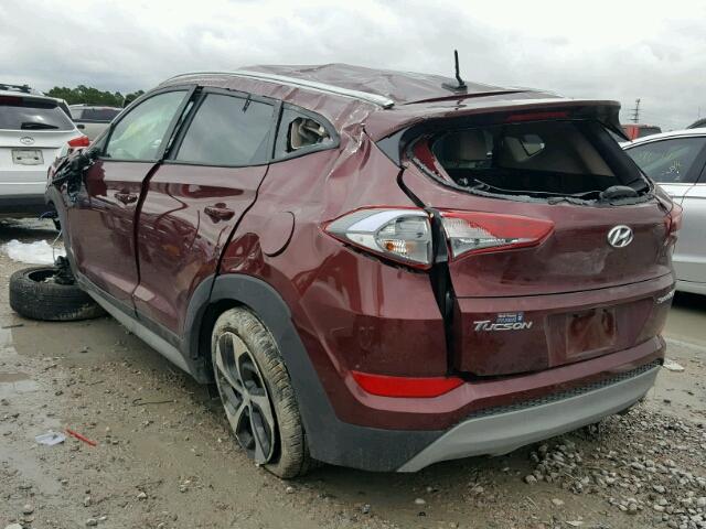 KM8J33A25HU517422 - 2017 HYUNDAI TUCSON LIM MAROON photo 3