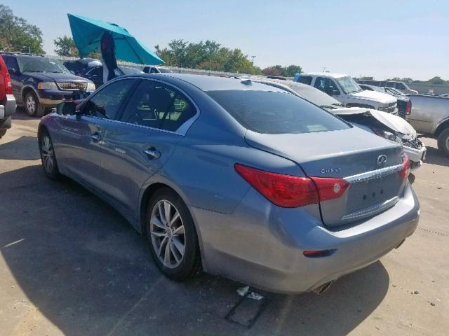 JN1BV7AP8FM352682 - 2015 INFINITI Q50 BASE BLUE photo 3