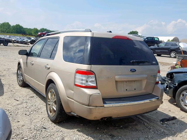 1FMDK06W68GA08769 - 2008 FORD TAURUS X L GOLD photo 3