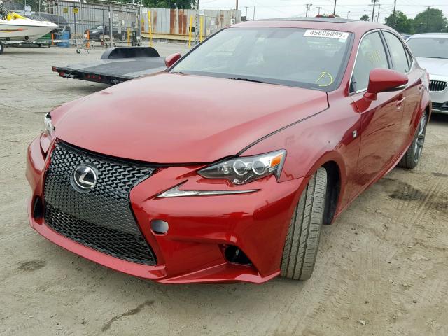 JTHBF1D22F5080761 - 2015 LEXUS IS 250 RED photo 2