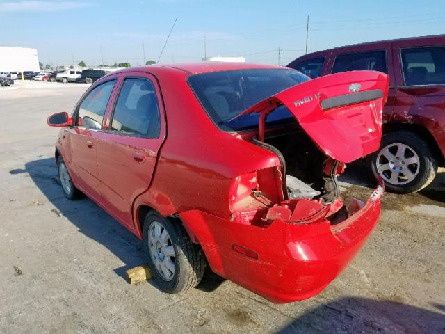 KL1TJ52644B246804 - 2004 CHEVROLET AVEO LS RED photo 3