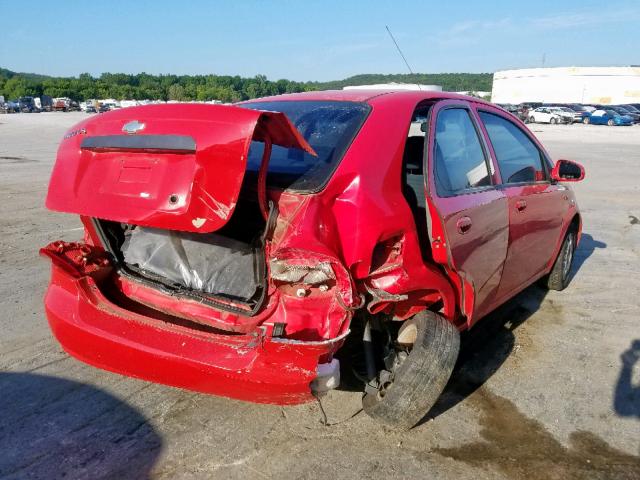 KL1TJ52644B246804 - 2004 CHEVROLET AVEO LS RED photo 4