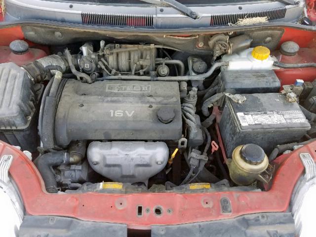 KL1TJ52644B246804 - 2004 CHEVROLET AVEO LS RED photo 7