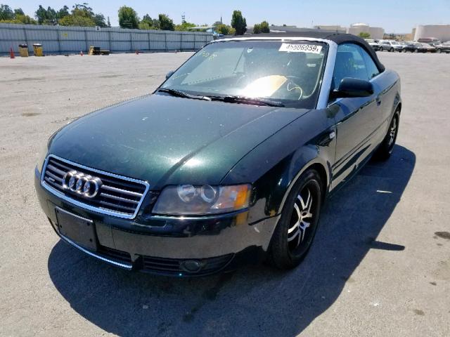 WAUET48H26K006973 - 2006 AUDI A4 S-LINE GREEN photo 2