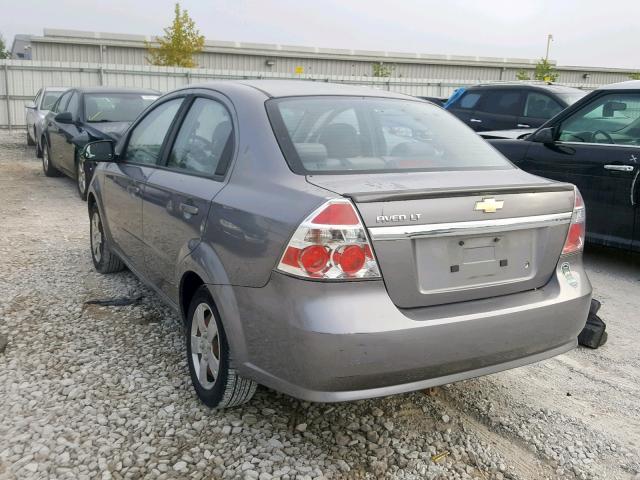 KL1TD5DE7AB046443 - 2010 CHEVROLET AVEO LS GRAY photo 3