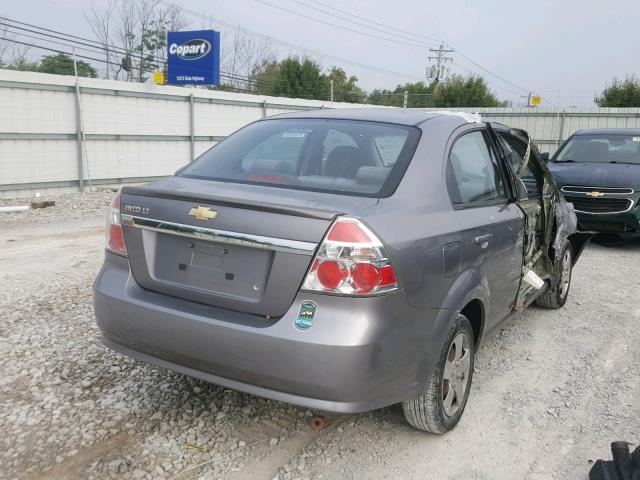 KL1TD5DE7AB046443 - 2010 CHEVROLET AVEO LS GRAY photo 4