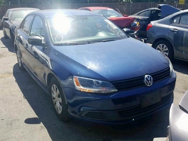 3VW2K7AJ9EM324133 - 2014 VOLKSWAGEN JETTA BASE BLUE photo 1