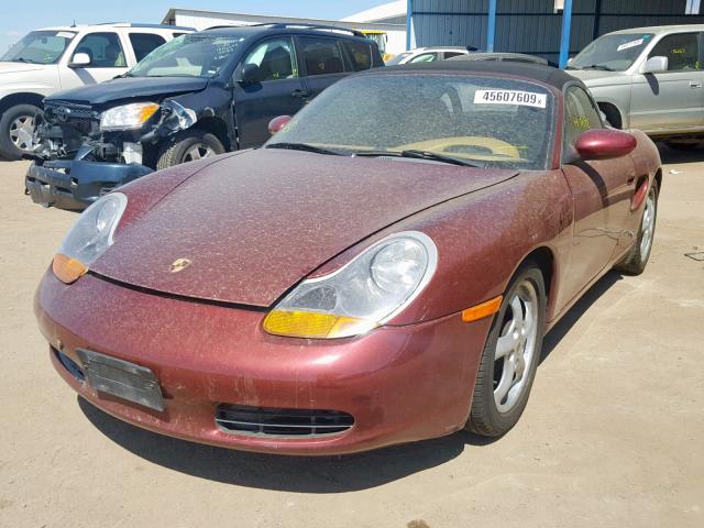 WP0CA2988WU625133 - 1998 PORSCHE BOXSTER BURGUNDY photo 2