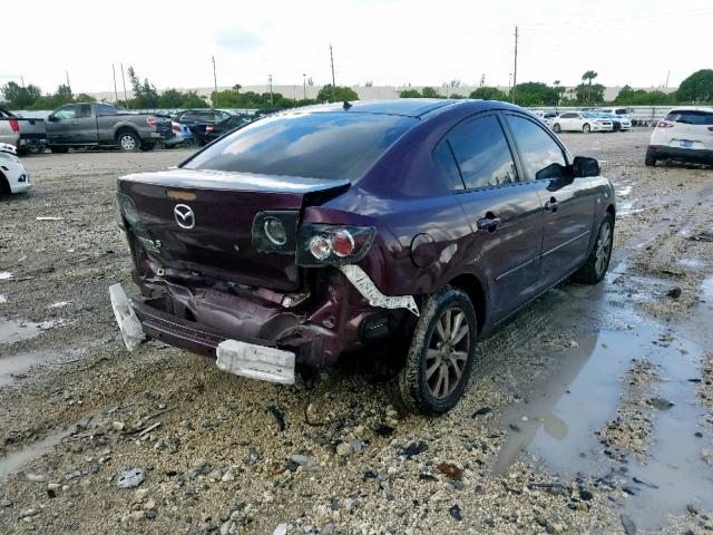 JM1BK12F771707319 - 2007 MAZDA 3 I PURPLE photo 4